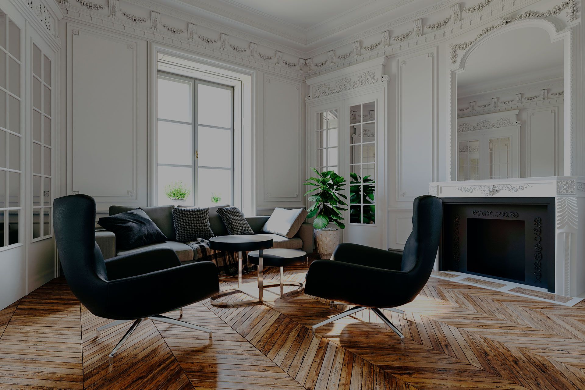 Interior de vivienda representativa en el Barrio de Salamanca, Madrid